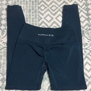 Alphalete Amplify Seamless Leggings Teal Tone Scrunch Butt | Size Small